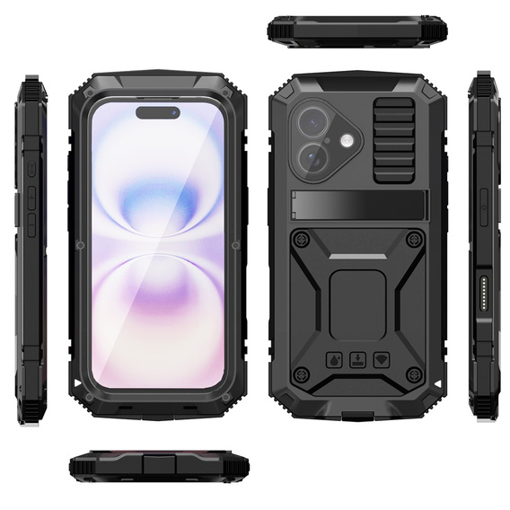 Чехол R-JUST с подставкой и встроенным стеклом для iPhone 17