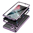 Чехол для Samsung Galaxy S23 Ultra, Magnetic Dual Glass, фиолетовый