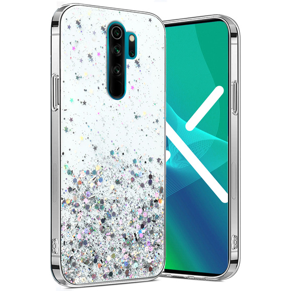 Чехол до Xiaomi Redmi Note 8 Pro, Glittery, прозрачный