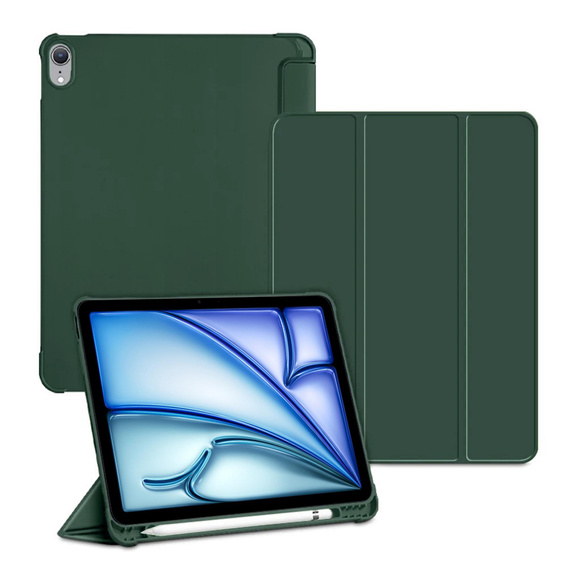 Чехол для Apple iPad Air 11" 6 gen. 2024 (A2902, Smartcase с местом для стилуса, тёмно-зелёный