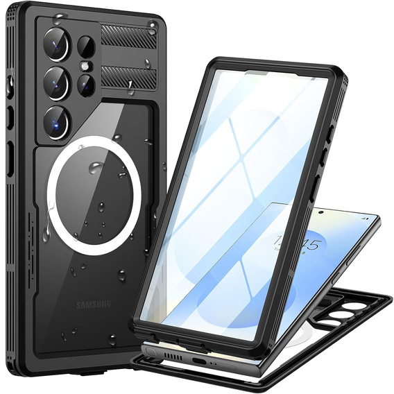 Водонепроникний чохол для Samsung Galaxy S25 Ultra, Redpepper, для MagSafe, чорний