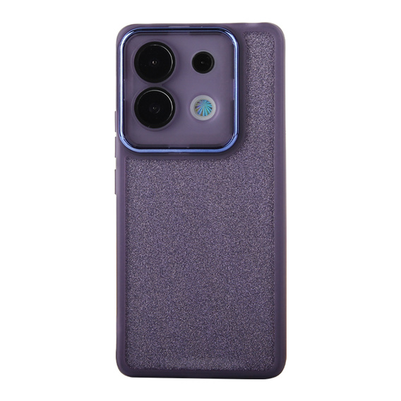 Чехол для Xiaomi Redmi Note 13 5G, Glittery Powder, фиолетовый + закаленное стекло 9H