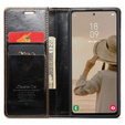 Флип-кейс CASEME для Samsung Galaxy A53 5G, Waxy Textured, чёрный / коричневый