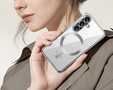 Чохол для Samsung Galaxy A56 5G, Electro MagSafe, сріблястий + Скло на екран
