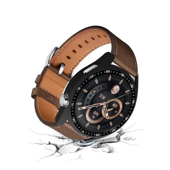 2в1 чохол та захисне скло для годинника Huawei Watch GT 3 46mm, чорний