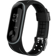 Силиконовый ремешок для Xiaomi Mi Band 5/6/7/7 NFC, Black/Grey