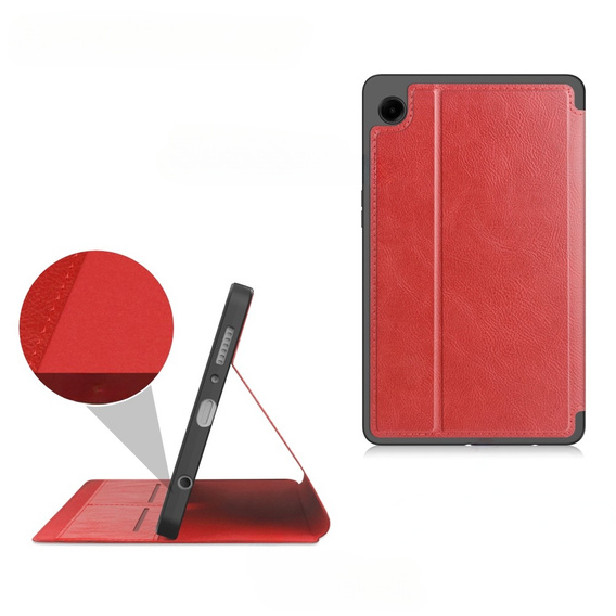 Чехол до Samsung Galaxy Tab A9, Business Card, красный