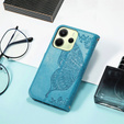 Откидной чехол для Xiaomi Redmi Note 14 4G, Butterfly, синий