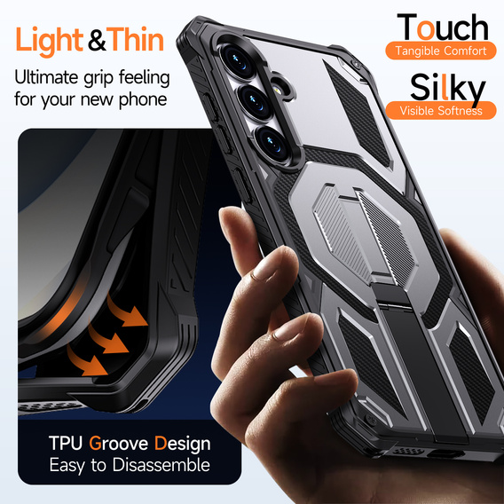 Защитный чехол с подставкой, совместимый с MagSafe, для Samsung Galaxy S25 FE