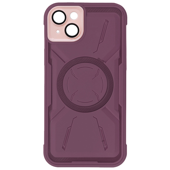Чохол для iPhone 15, ERBORD Armor Mag, бордовий
