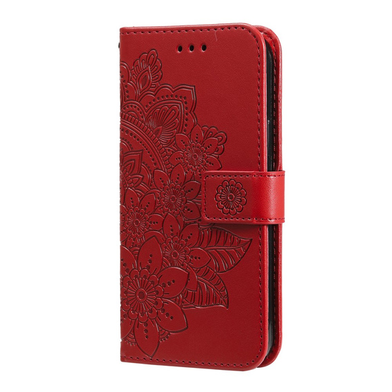 Откидной чехол для Samsung Galaxy A13 4G, Mandala Flower, красный