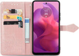 Чохол-книжка для Motorola Moto E14, Mandala, рожевий