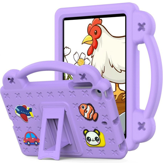 Дитячий чохол для планшета iPad mini 7.9" 2019/2015/2014/2013/2012 (5/4/3/2/1 gen.), Cute Patterns, з підставкою, фіолетовий