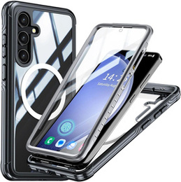 Чoхол до Samsung Galaxy S23 FE, Shockproof, з плівкою на екран, для MagSafe, чорний