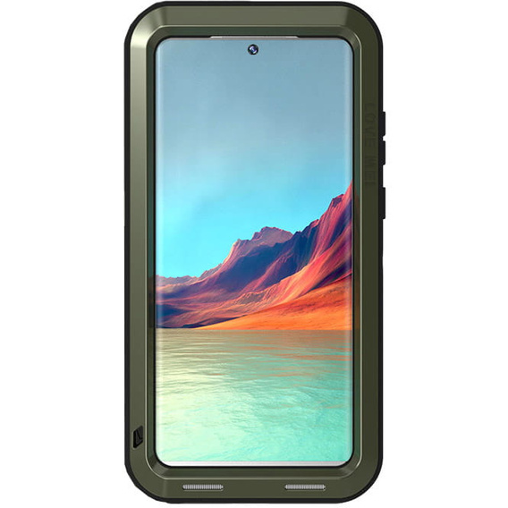 Чoхол Love Mei до Samsung Galaxy S22 Ultra, armored without glass, зелений