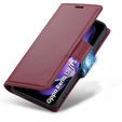 Чохол для Oppo Reno 13F / Oppo Reno 13FS, ERBORD Glossy Litchi, гаманець з клапаном, червоний