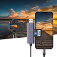 Tech-Protect Адаптер-концентратор USB Type - C HDMI SD TF, V5, Grey