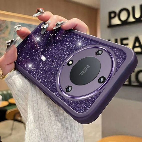 Чoхол до Honor Magic 6 Lite 5G, Glittery Powder, фіолетовий