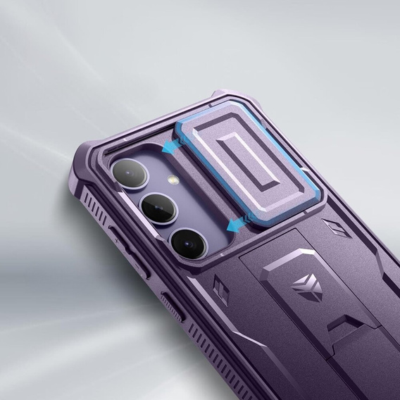 Бронированный чехол для Samsung Galaxy S24 Plus, Dexnor Full Body (Two Frames), фиолетовый
