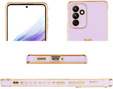 Чехол для Samsung Galaxy A25 5G, Electro heart, фиолетовый + полное клеевое керамическое стекло