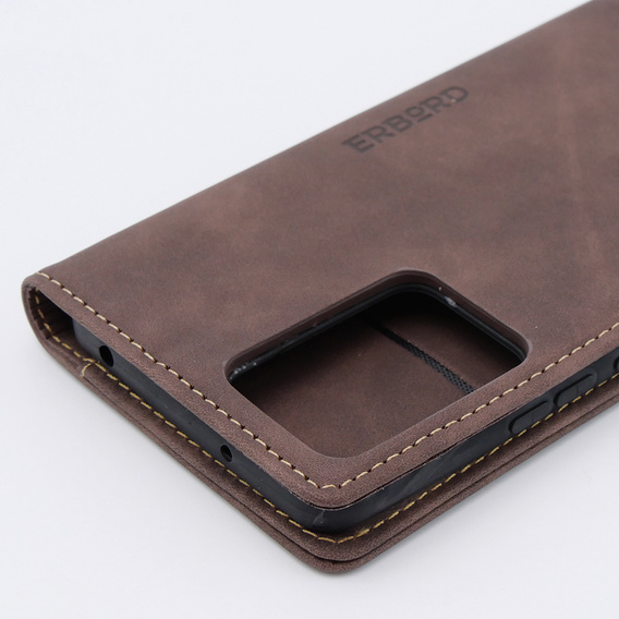 Чехол для Xiaomi 13 lite, ERBORD Vintage, бумажник с клапаном, кофе