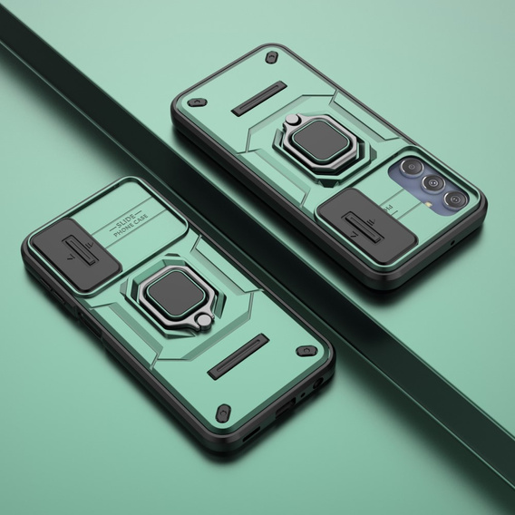 Чохол для Samsung Galaxy M34, KickStand Camera Lens, зелений