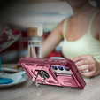 Чехол NOX Camera Slide Samsung Galaxy S23, CamShield Slide, розовый / красный