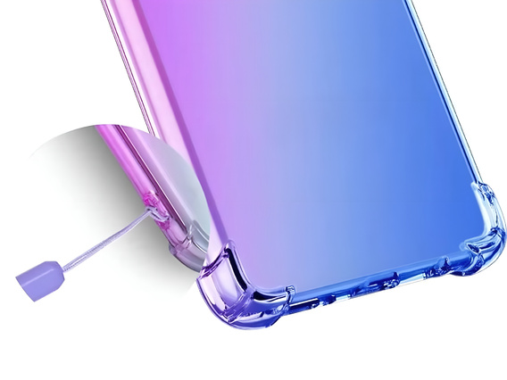 Чехол для Honor 400 Lite, Gradient Dropproof, Фиолетовый / синий