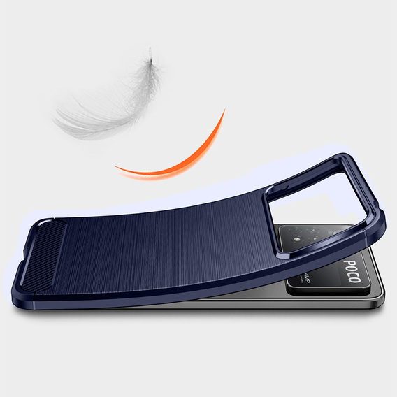 Чехол до Xiaomi Poco X4 Pro 5G, Carbon, синий