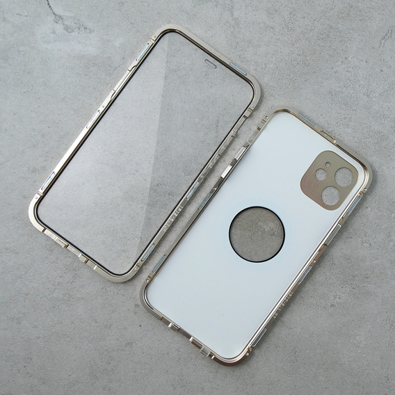 Чехол для iPhone 12, Dual Glass, для Magsafe, золотой