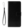 Футляр з клапаном для Xiaomi Poco F6, Crazy Horse Wallet, чорний