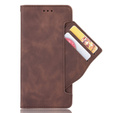 Откидной чехол для Xiaomi Redmi Note 11 / 11S, Card Slot, коричневый