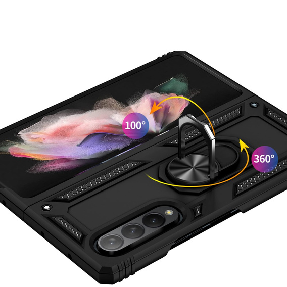 Броньований Чoхол до Samsung Galaxy Z Fold3 5G, Nox Case Ring, чорний