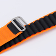 Нейлоновый ремешок для Apple Watch 1/2/3/4/5/6/7/8/SE/ULTRA 42/44/45/49 мм, оранжевая  / чёрный