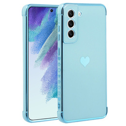 Чехол до Samsung Galaxy S21 FE, Electro heart, синий