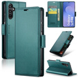 Чехол для Samsung Galaxy S25 FE, ERBORD Glossy Litchi, кошелек с клапаном, зелёный