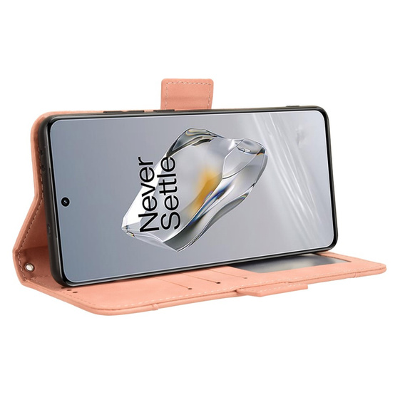 Откидной чехол для OnePlus 12 5G, Card Slot, розовый