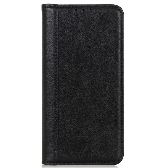 Чехол до Samsung Galaxy S23 FE, Wallet Litchi Leather, чёрный