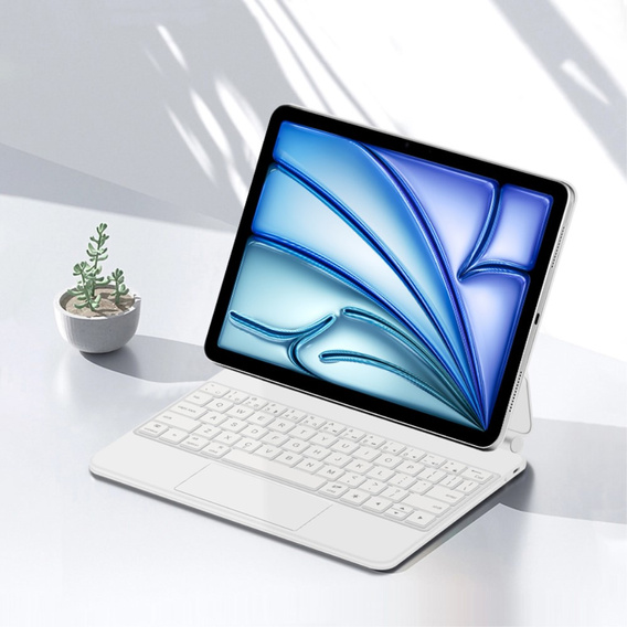 Чехол-клавиатура для iPad Air 11" 2024, Magnetic Keyboard Touchpad, белый