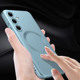 Чехол для Samsung Galaxy A56, ColorMag, для MagSafe, синий + закаленное стекло 9H