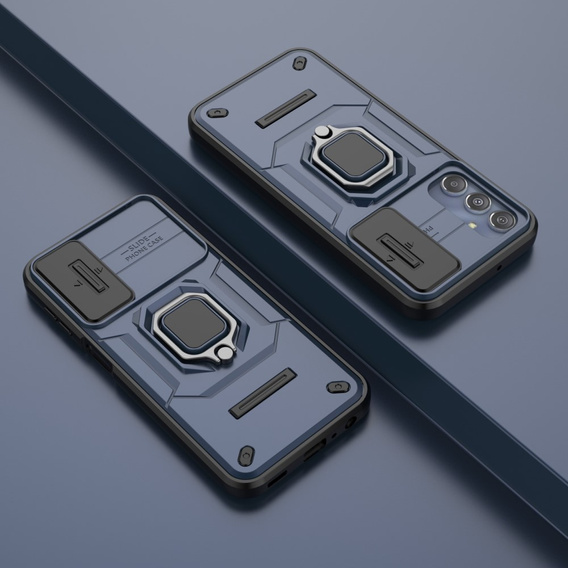 Чехол для Samsung Galaxy M34, KickStand Camera Lens, синий