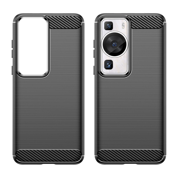 Чехол до Huawei P60 / P60 Pro, Carbon, чёрный