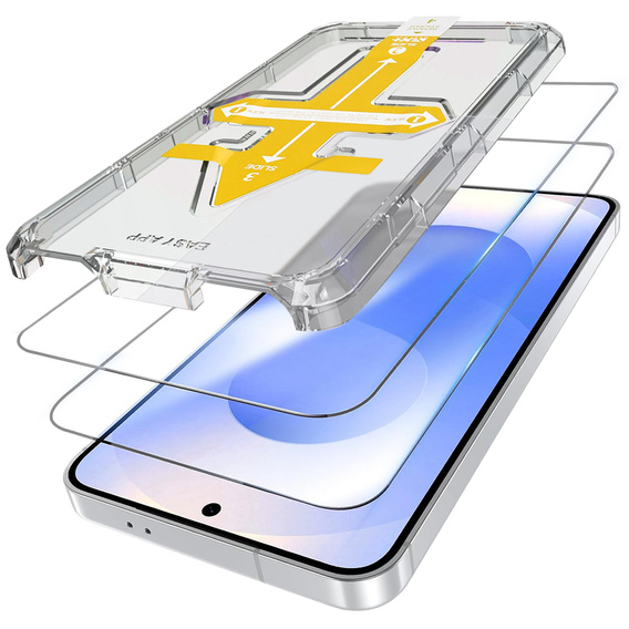 2x Загартоване скло для Samsung Galaxy S24 FE, захисне скло ERBORD 9H Easy App