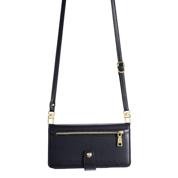 Откидной чехол для Oppo Reno 11F 5G, Wallet Zipper Pocket, чёрный