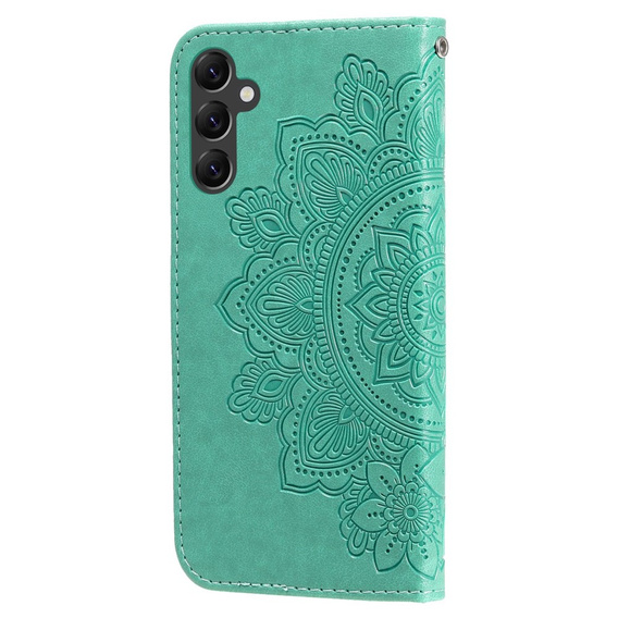 Откидной чехол для Samsung Galaxy A14 4G/5G, Mandala Flower, зелёный
