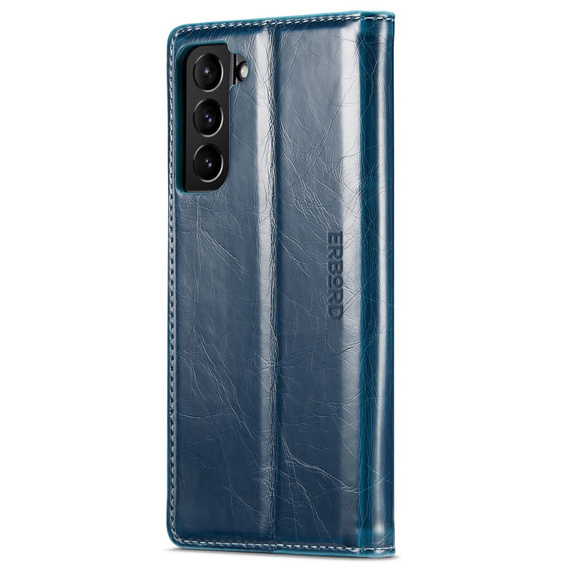 Откидной чехол для Samsung Galaxy S23, ERBORD Waxy Wallet, синий