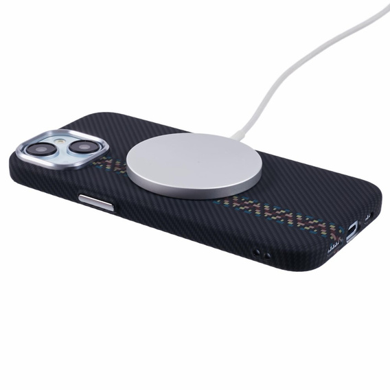 Чохол для iPhone 13, Carbon Fiber MagSafe, чорний