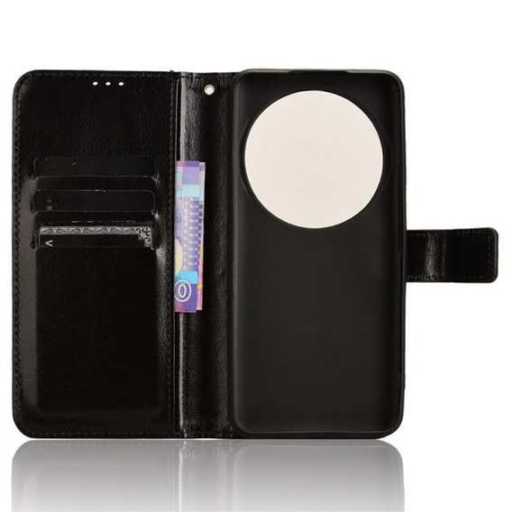 Откидной чехол для Xiaomi 14 Ultra, Crazy Horse Wallet, чёрный