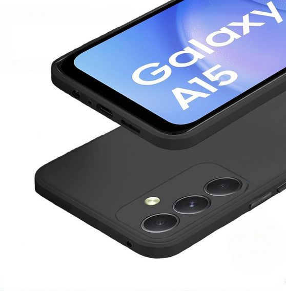 Чохол для Samsung Galaxy A15, Silicone Lite, чорний + скло 9H