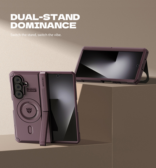 Бронированный чехол Dexnor Magnetic с двойными подставками для Samsung Galaxy Z Fold7